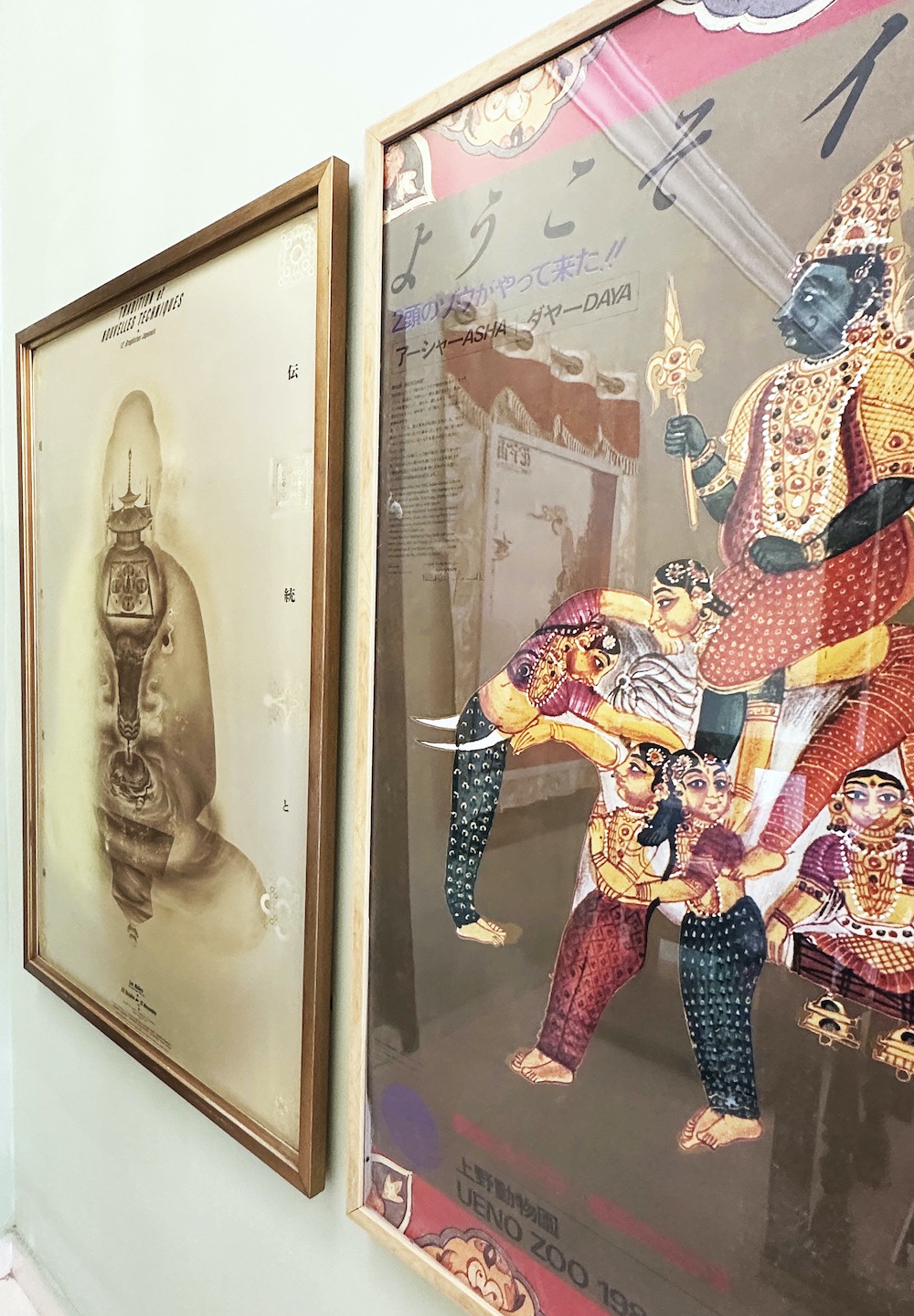 Framed Sugiura illustration works, gallery wall